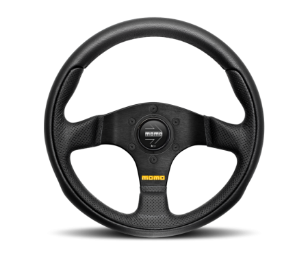 Momo Trek RSteering Wheel – Trek R/350 mm mmeter –  Black AirLeather/Brshd Al Spokes