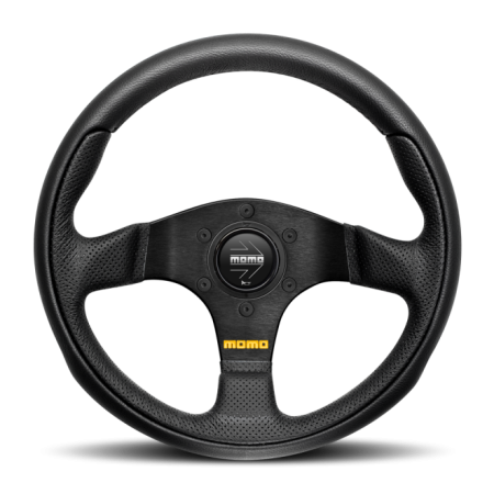 Momo Trek RSteering Wheel – Trek R/350 mm mmeter –  Black AirLeather/Brshd Al Spokes