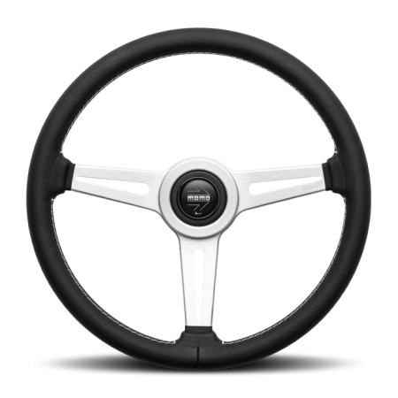 Momo Trek Steering Wheel 350 mm – Black AirLeather/Brshd Al Spokes