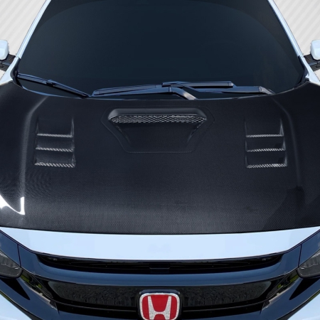 Carbon Creations 2016-2020 Honda Civic TS 1 Hood – 1 Piece