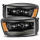 AlphaRex 06-08 Dodge Ram 1500HD NOVA LED ProjHeadlights Plank Style Blk w/Seq Signal/DRL/Amber LED