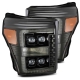 AlphaRex 11-16 Ford F-350 SD NOVA LED Proj Headlights Plank Style Chrm w/Activ Light/Seq Signal