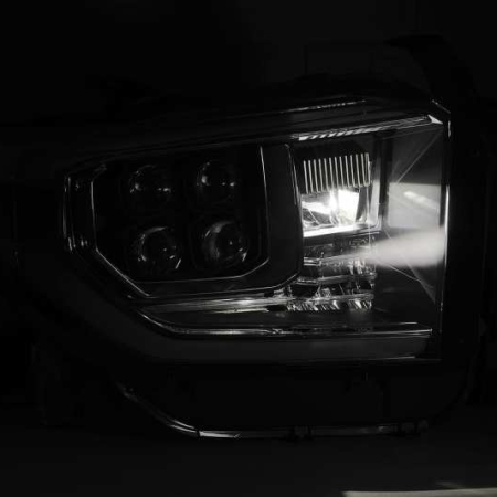 AlphaRex 14-20 Toyota Tundra NOVA LED Proje Headlights Plank Style Black w/Activation Light