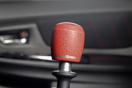 GrimmSpeed Stubby Shift Knob Stainless Steel Red – M12x1.25