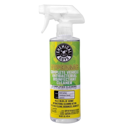 Chemical Guys Hyperban Complete Vehicle Antibacterial Disinfectant Cleaner – 16oz