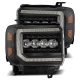 AlphaRex 14-18 GMC Sierra LUXX LED Proj Headlights Plnk Style Alpha Blk w/Activ Light/Seq Signal/DRL