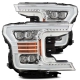 AlphaRex 18-19 Ford F-150 PRO-Series Proj Headlights Plank Style Gloss Blk w/Activ Light/Seq Signal