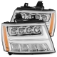 AlphaRex 07-13 Chevy Avalanche NOVA LED Proj Headlights Plank Style Gloss Black w/Activ Light/DRL