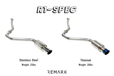 Remark 2015+ Subaru WRX/STI (VA) R1-Spec Single-Exit Cat-Back Exhaust w/ Stainless Steel Muffler