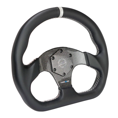 NRG Carbon Fiber Steering Wheel (320mm) Silver CF Center