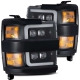 AlphaRex 15-18 Chevy 2500HD NOVA LED Proj Headlights Plank Style Black w/Activ Light/Seq Signal/DRL