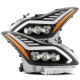 AlphaRex 08-13 Infiniti G37 NOVA LED Projector Headlights Plank Style Design Gloss Black