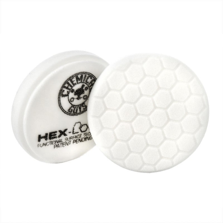 Chemical Guys Hex-Logic Self-Centered Light-Medium Polishing Pad – White – 4in