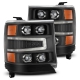 AlphaRex 16-18 Chevy 1500HD NOVA-Series LED Proj Headlghts Alpha BK Atv Lgt/SeqSig & DRL(Req 810023)