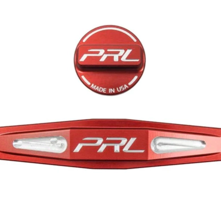 PRL Motorsports 2016-2021 Honda Civic 1.5T Battery Tie Down and Oil Cap Set (Red)