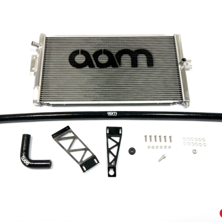 AAM Competition Q50 & Q60 Front Mount Heat Exchanger – Black Hose