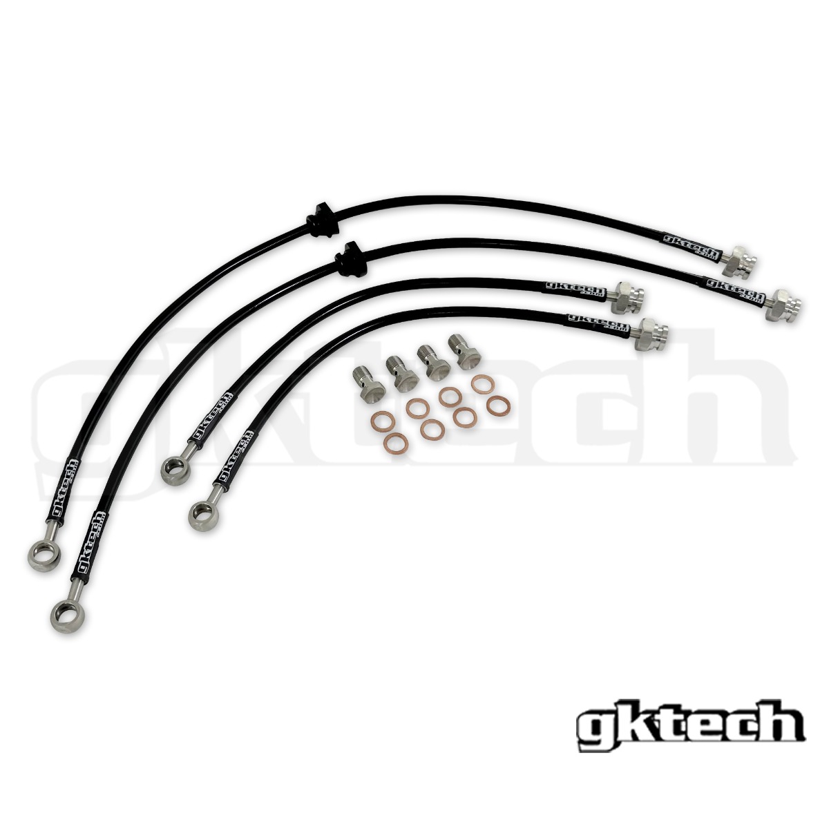GK Tech Braided Brake Lines Set (Front & Rear)