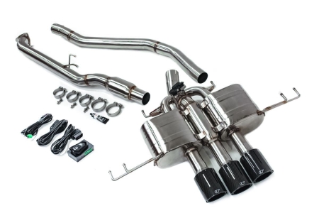 VR Performance Honda Civic Type R Stainless Valvetronic Exhaust System with Carbon Tips