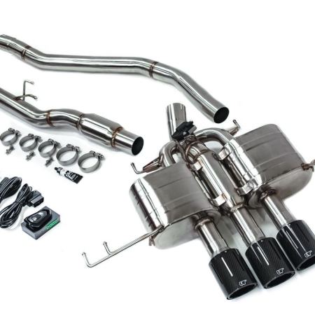 VR Performance Honda Civic Type R Stainless Valvetronic Exhaust System with Carbon Tips