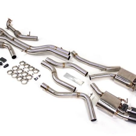 VR Performance Stainless Valvetronic Exhaust System w/ Carbon Tips Audi S4 | S5 B9 Sedan Only 2017-2021