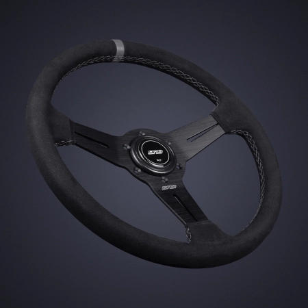 DND Alcantara Race Wheel (Compact 330mm) – Gray Stitch
