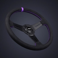 DND Alcantara Race Wheel (Compact 330mm) – Purple Stitch