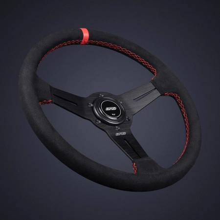 DND Alcantara Race Wheel (Compact 330mm) – Red Stitch