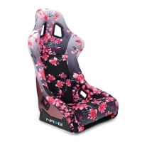 NRG FRP Bucket Seat PRISMA Japanese Cherry Blossom Edition W/ Pink Pearlized Back – Medium