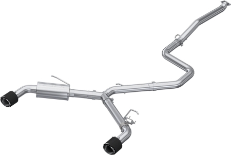 MBRP 22-23 Hyundai Elantra N 2.0L Turbo T304 5in OD CF Tips Dual Outlet 3in Cat Back Exhaust