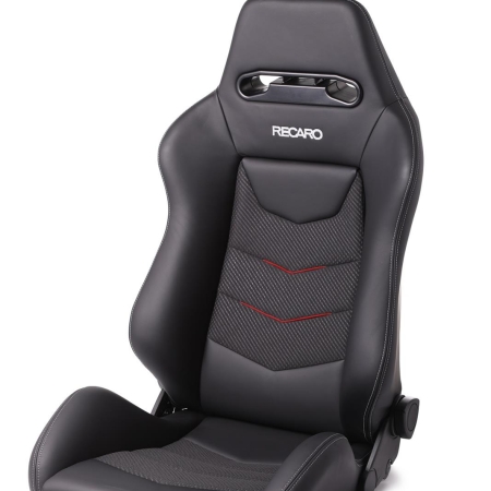 RECARO SEAT SPEED V RED SUEDE ACCENT /METAL GREY DRIVER