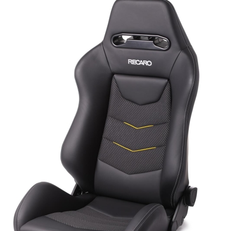 RECARO SEAT SPEED V YELLOW SUEDE ACCENT /METAL GREY DRIVER