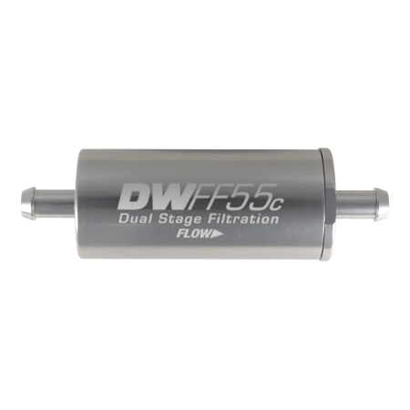 Deatschwerks 5/16 in Barb, 10 micron, 55mm In-line fuel filter kit