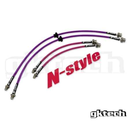 GKTech N-STYLE S14 240SX/S15 TO Z32/SKYLINE CONVERSION BRAIDED BRAKE LINES