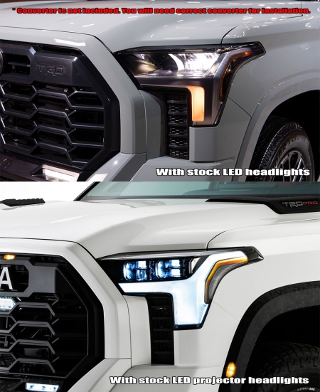 AlphaRex 22-24 Toyota Tundra/Sequoia NOVA-Series LED Projector Headlights Black