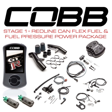 COBB NISSAN GT-R STAGE 1+ REDLINE CARBON FIBER CAN FLEX FUEL & FUEL PRESSURE POWER PACKAGE (NIS-005) 2009-2014