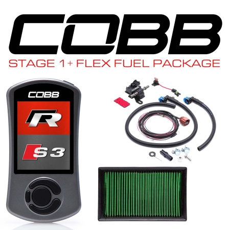 Cobb Stage 1+ Flex Fuel Power Pkg w/DSG/S Tronic Flashing VW Golf R (MK7/7.5) / Audi S3 (8V)